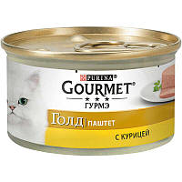 Консервированный паштет для взрослых котов Gourmet Gold с курицей 85 г