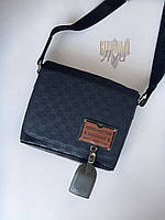 Мужская сумка планшет кожаная черная Louis Vuitton