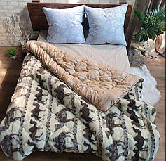 Зимова ковдра з Верблюжої вовни 195215 Camel Wool хутро. Євро розмір., фото 4