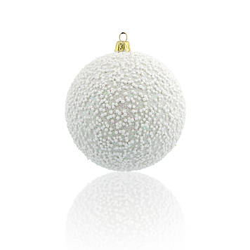 Новорічна іграшка "Куля 100 мм ретро " з пластику