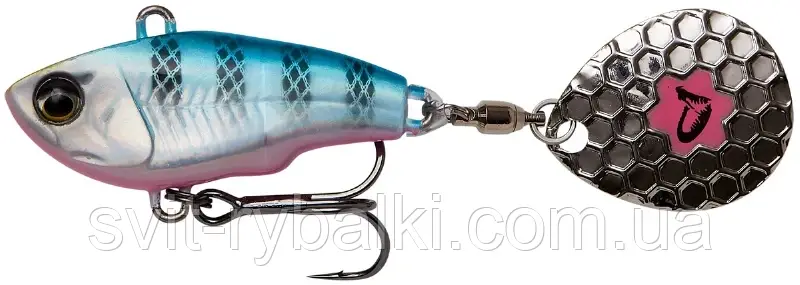 Тейл-спінер Savage Gear Fat Tail Spin 55mm 9.0g Blue Silver Pink