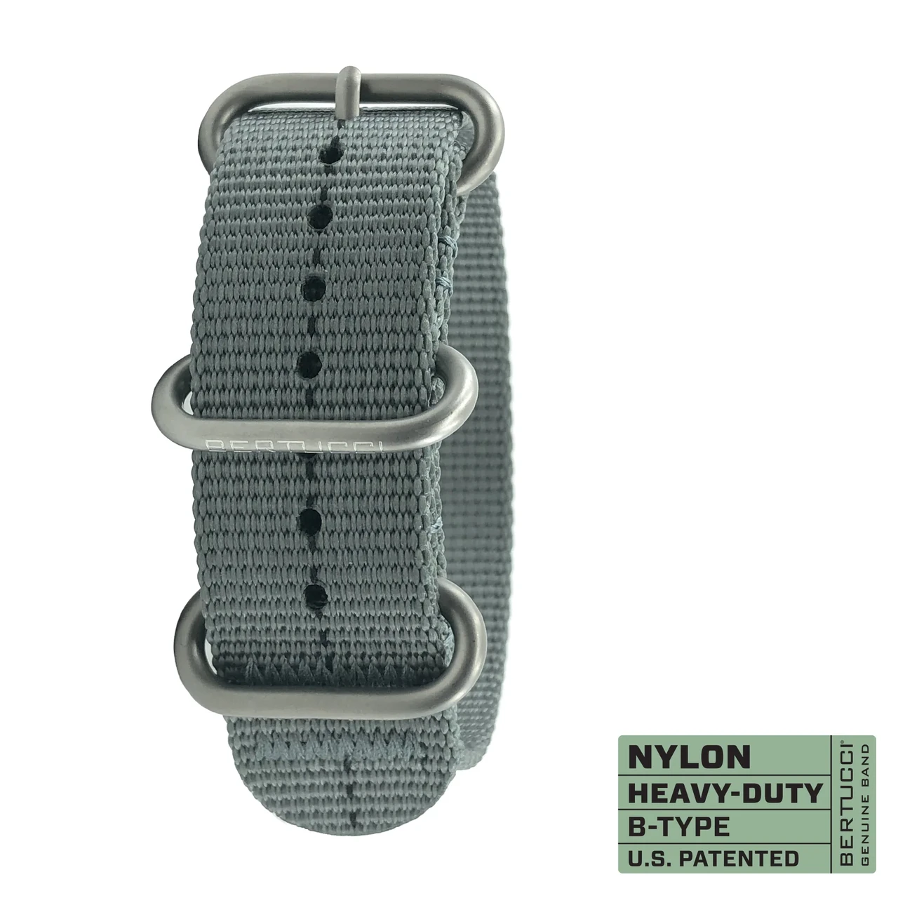 Ремінець нейлоновий bertucci #353 - Vintage Drab™ / Black Dash Line™ w/ matte hardware, 7/8" - 22 mm, фото 1