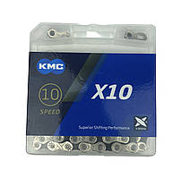 Ланцюг КМС Х10-1 1/2 * 11/128 * 114L сір / чорна, 10 швидкостей