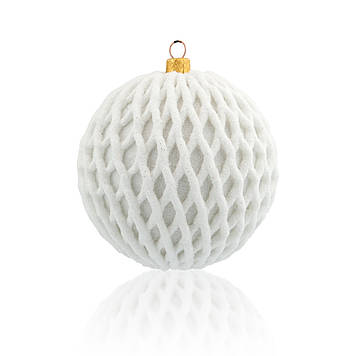 Новорічна іграшка "Куля 80 мм ретро " з пластику