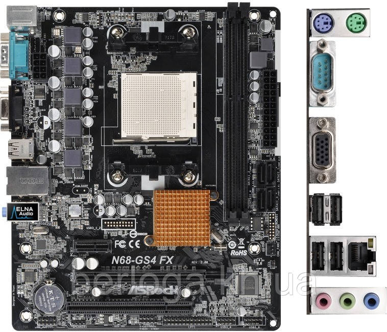 Материнська плата ASRock N68-GS4 FX R2.0