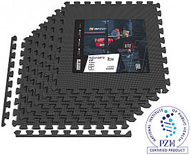 Мат-пазл універсальний для дому та тренувань EVA 1cm HS-A010PM - 6 частин водонепроникний/чорний