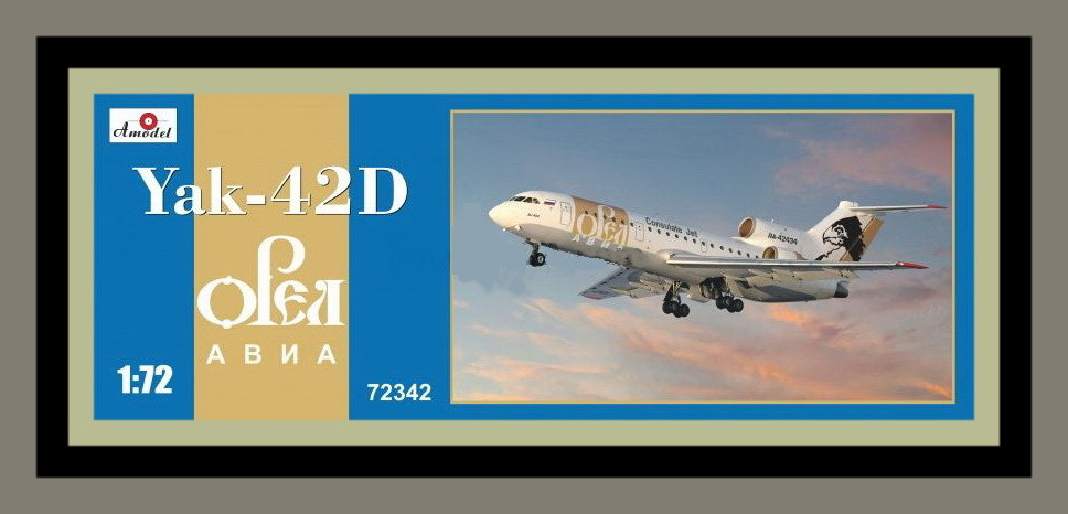 Пластикова модель 1/72 A-model 72342 радянський пасажирський літак ЯК-42Д компаніїОрел Авіа, фото 1