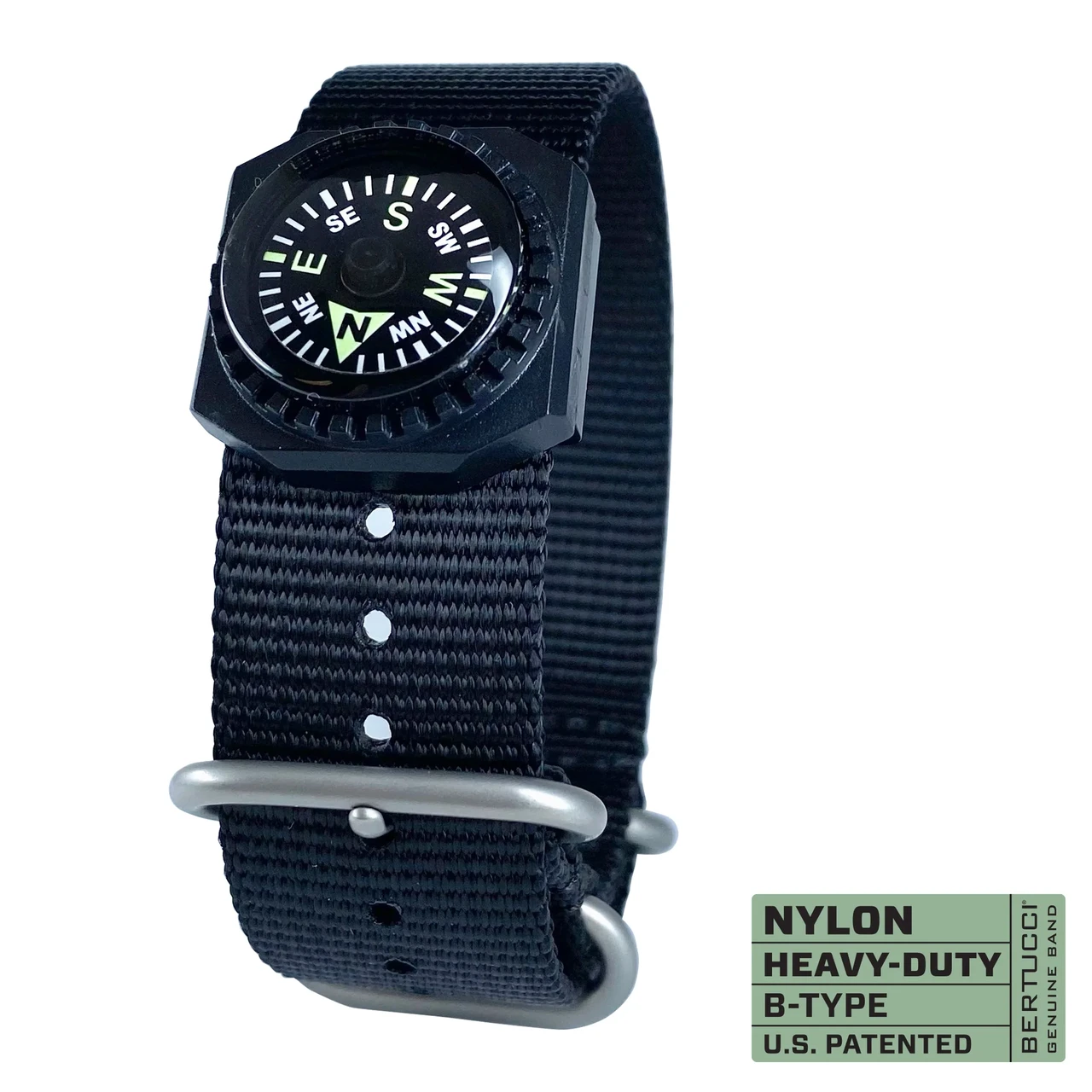 Ремінець нейлоновий bertucci #95C - Black w/ matte hardware, 7/8" - 22 mm size for A-2, A-3, A-6 & B-1 Cases, фото 1