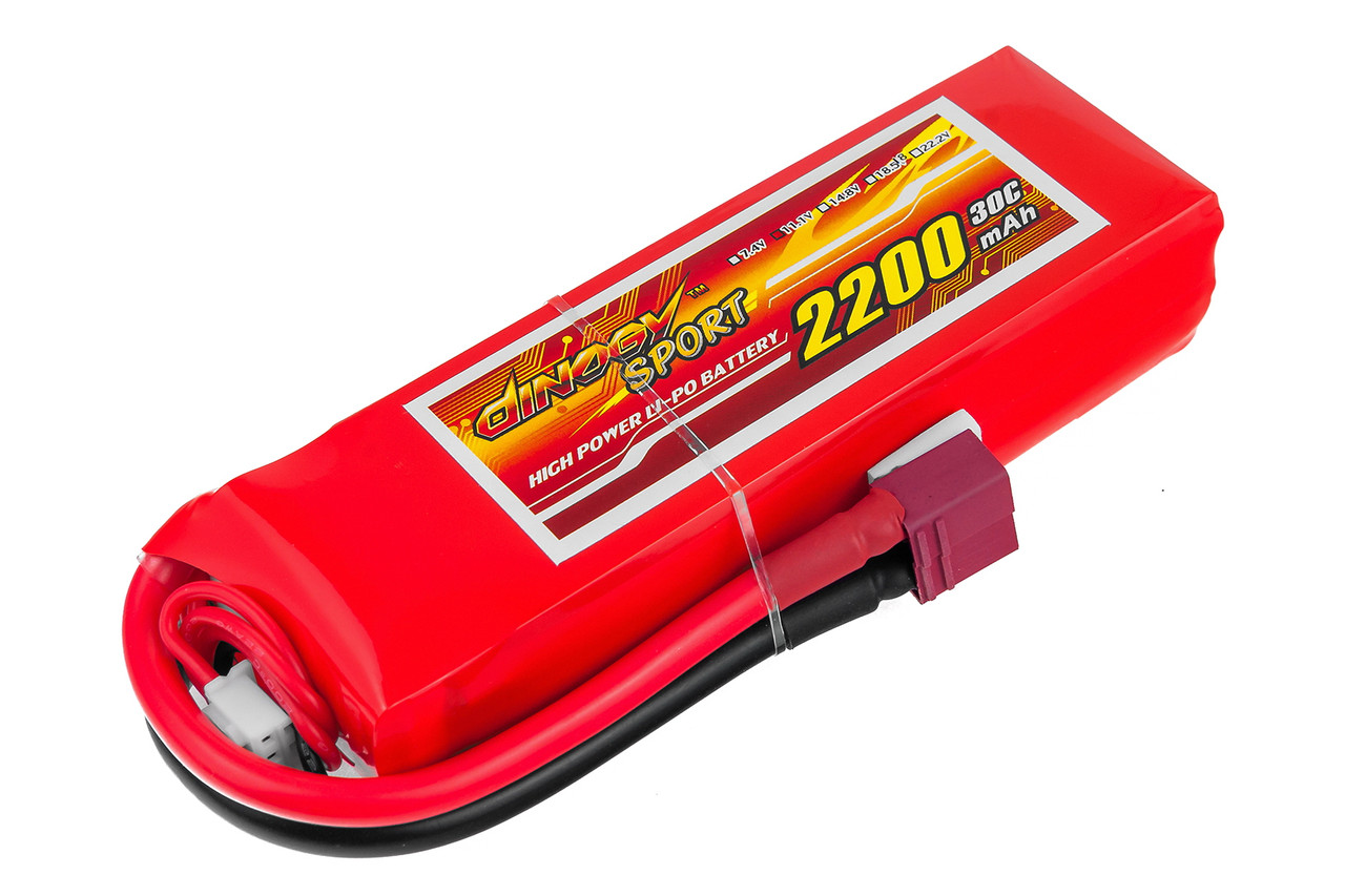 Акумулятор Dinogy Li-Pol 2200 мАч 11.1 В T-Plug 30C для радіокерованих моделей 110x36x22 мм (HM)