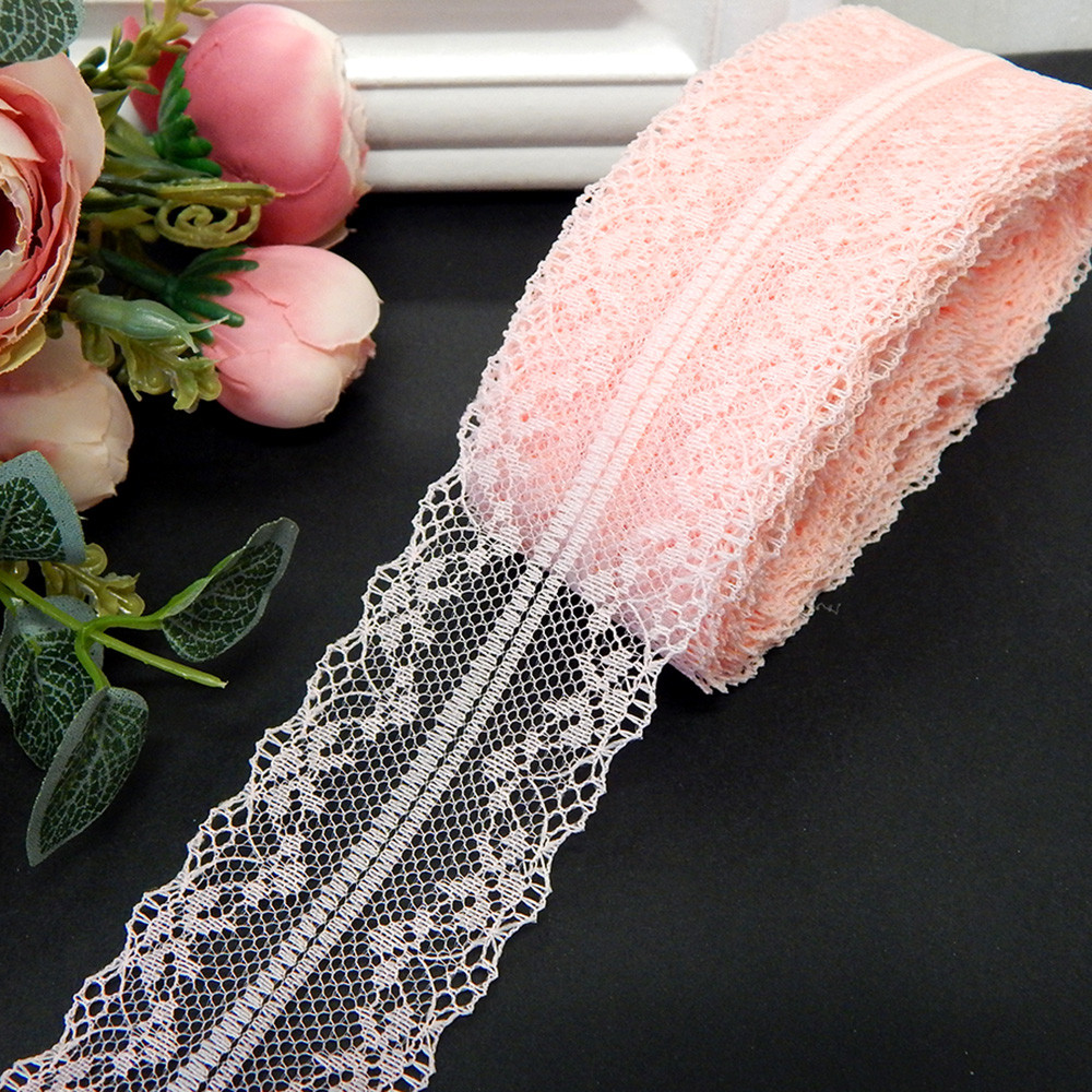 Мереживо синтетичне нееластичне "Ніжність" 4 см, персиковий