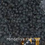 Бісер калібрований дрібний графітовий прозорий, фото 2