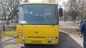 Замена лобового стекла на автобусе Богдан A 092 в Томаковке 6