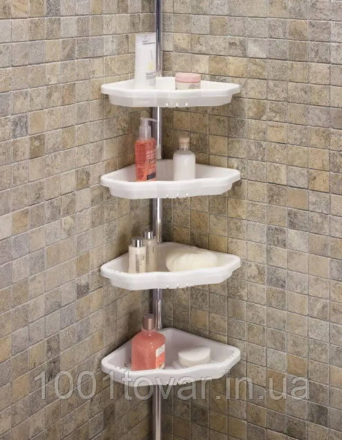 Полиця кутова для ванної кімнати Роза Нова 1,35 м. до 2,6 м., фото 1