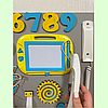 Розвиваюча дошка 60*100 Бізіборд для дітей "Жовто-блакитній" на 64 елементи!, фото 3