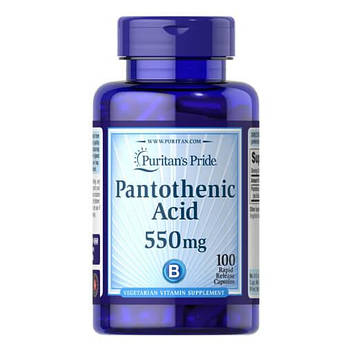 Puritan's Pride Pantothenic Acid 550 mg 100 капсул