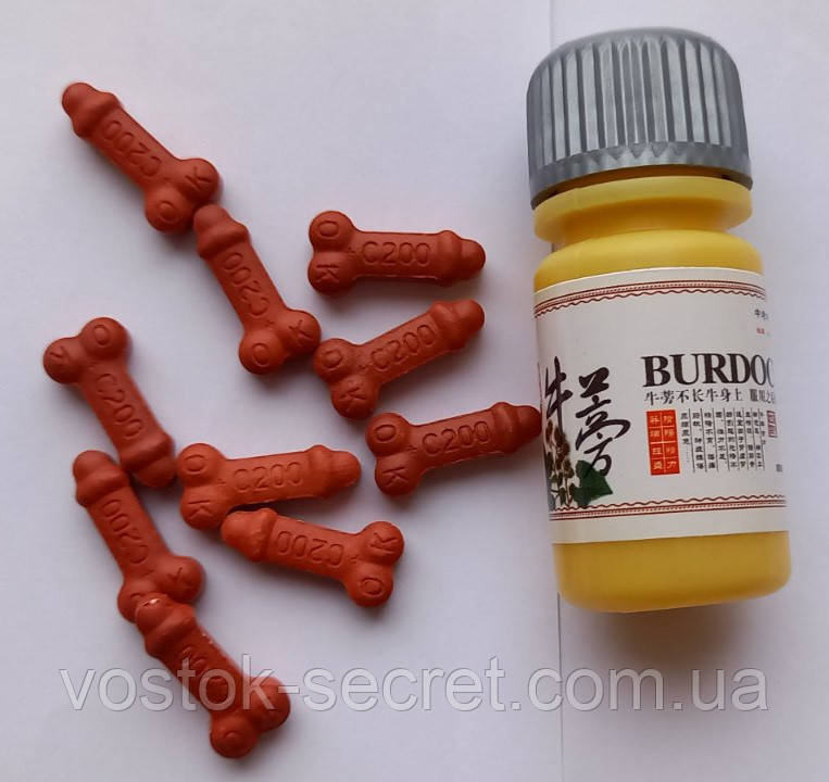 Burdock — китайський препарат для поліпшення інсталяції чоловіків, 10 шт.