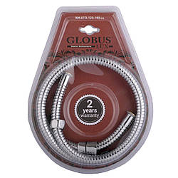 Шланг душовий розтяжний нержавіюча сталь Globus Lux NH-07D-120-150 см Хром