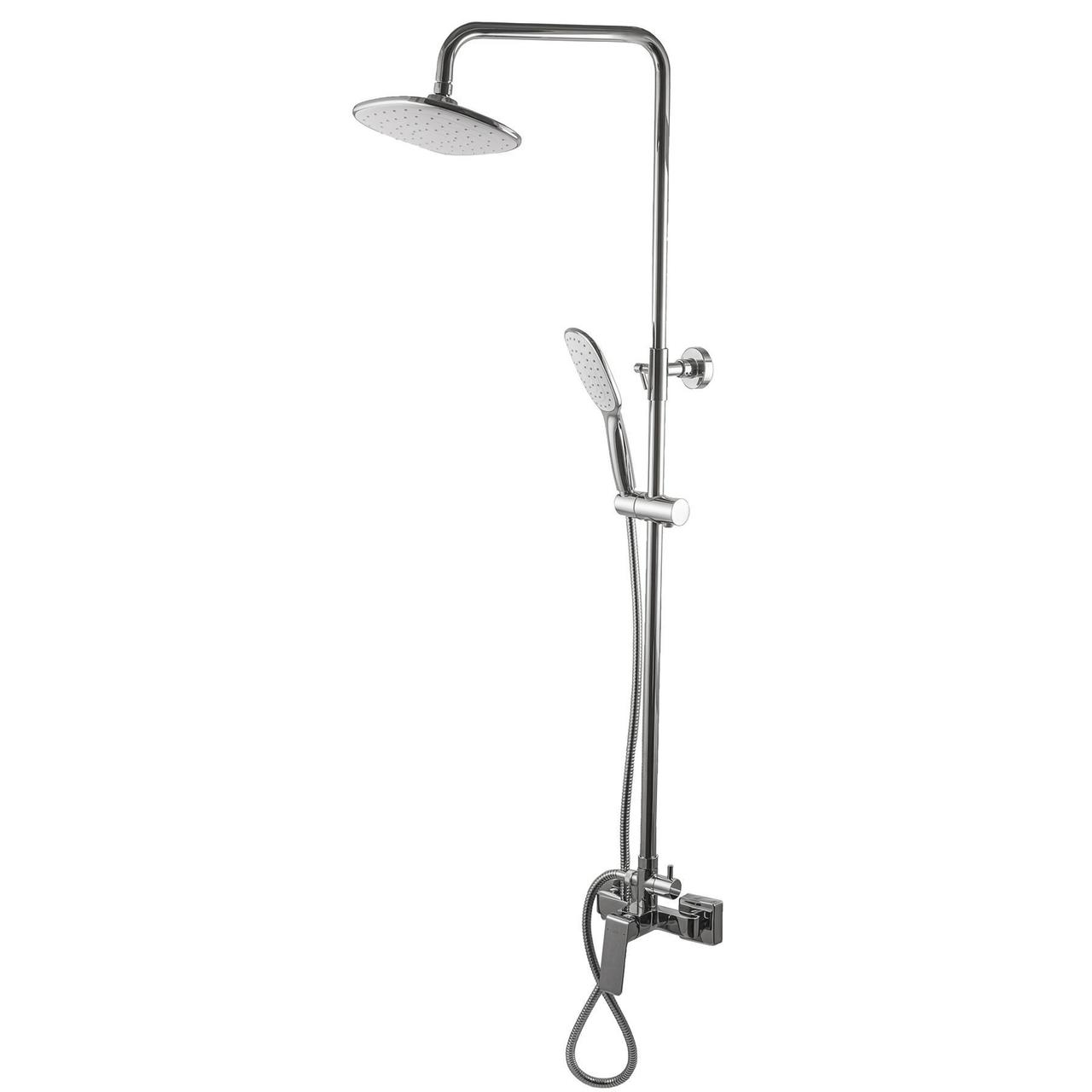 Душова система латунна з верхнім круглим тропічним душем TOPAZ ODISS TO 18702-H52 Хром глянець, фото 1