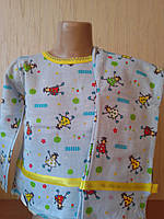 Пижама детская байковая Ферма для девочки 3-4 года