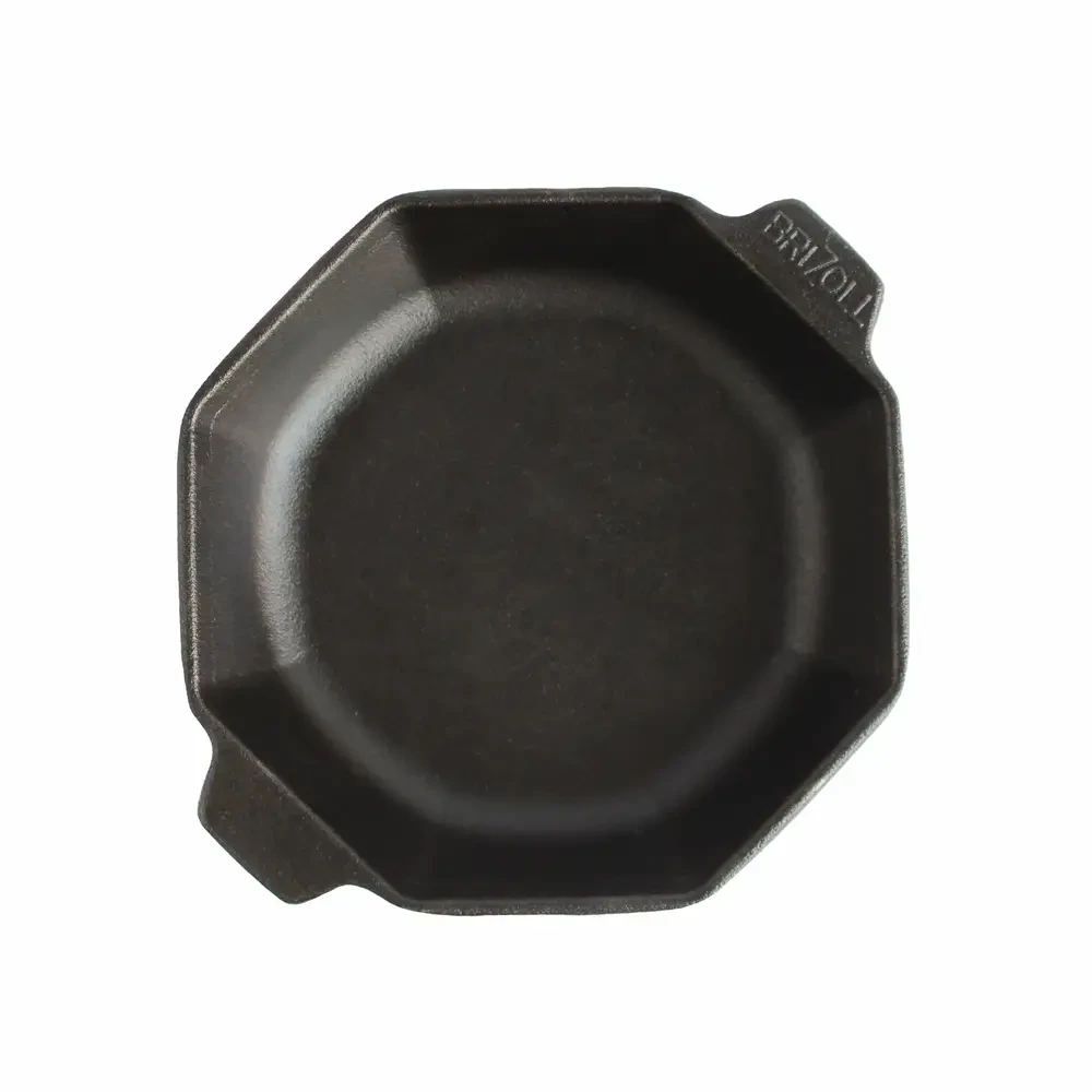 Сковорода чугунная восьмигранная "Brizoll" 140 х 25 мм - фото 2 - id-p1672375615