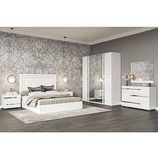 Біла глянсова спальня модульна Екстаза в стилі модерн