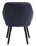 Крісло синій оксамит тканеве (Масив дуба) buuba, фото 3