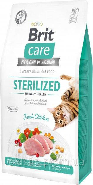 Корм Brit Care Cat Grain Free Sterilized Urinary Health повнораціонний беззерновий сухий на основі курячого м'яса для