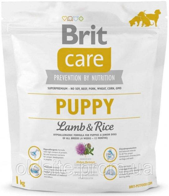 Корм Brit Care Puppy All Breed Lamb and Rice сухий гіпоалергенний з ягнятком для цуценят всіх порід 1 кг