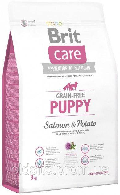 Корм Brit Care Grain Free Puppy Salmon & Potato сухий беззерновий з лососем для щенят малих і середніх порід 3 кг