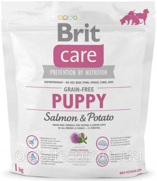 Корм Brit Care Grain Free Puppy Salmon & Potato сухий беззерновий з лососем для щенят малих і середніх порід 1 кг