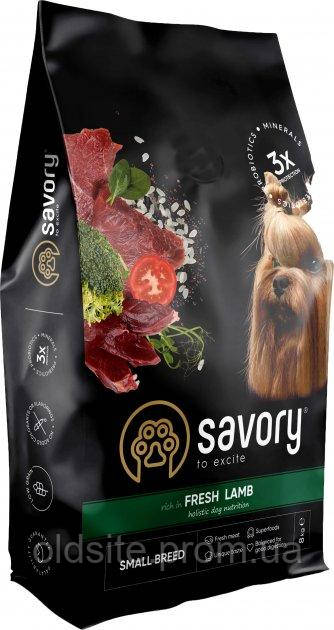Корм Savory Small Breeds rich in Fresh Lamb сухий зі свіжим ягнятком для собак малих порід 8 кг