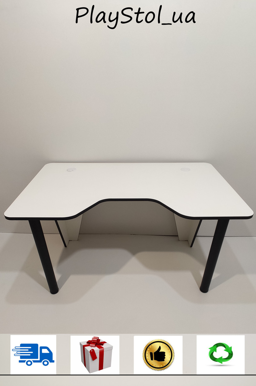 Игровой Геймерский Компьютерный Стол PlayStol_ua - White/Black ...