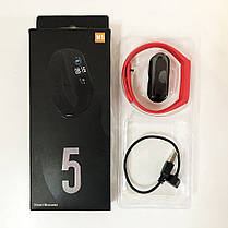 Фитнес браслет Smart Watch M5 Band Clack смарт-трекер. Колір червоний, фото 2