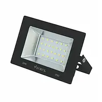 Прожектор LED-SLТ 20w 220В 1500lm 6500K Sokol алюмінієвий корпус, загартоване скло