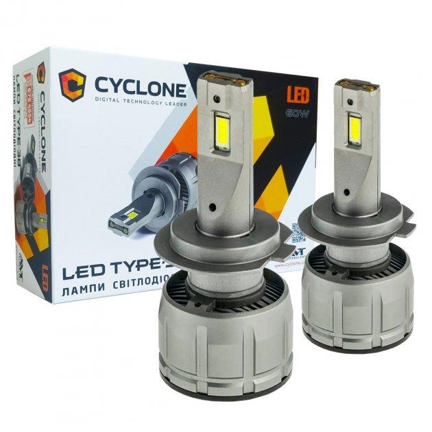КОМПЛЕКТ лампи в фару LED Cyclone H7 type 38 14000Lm 60w