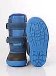 Зимові підліткові чоботи для хлопчика з гумовою колошею Nordik Alisa Line синій розміри 26-37, фото 6