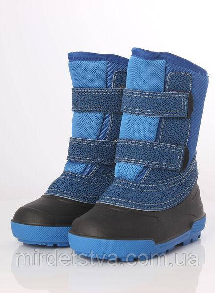 Зимові підліткові чоботи для хлопчика з гумовою колошею Nordik Alisa Line синій розміри 26-37