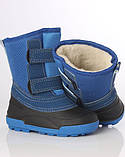 Зимові підліткові чоботи для хлопчика з гумовою колошею Nordik Alisa Line синій розміри 26-37, фото 5