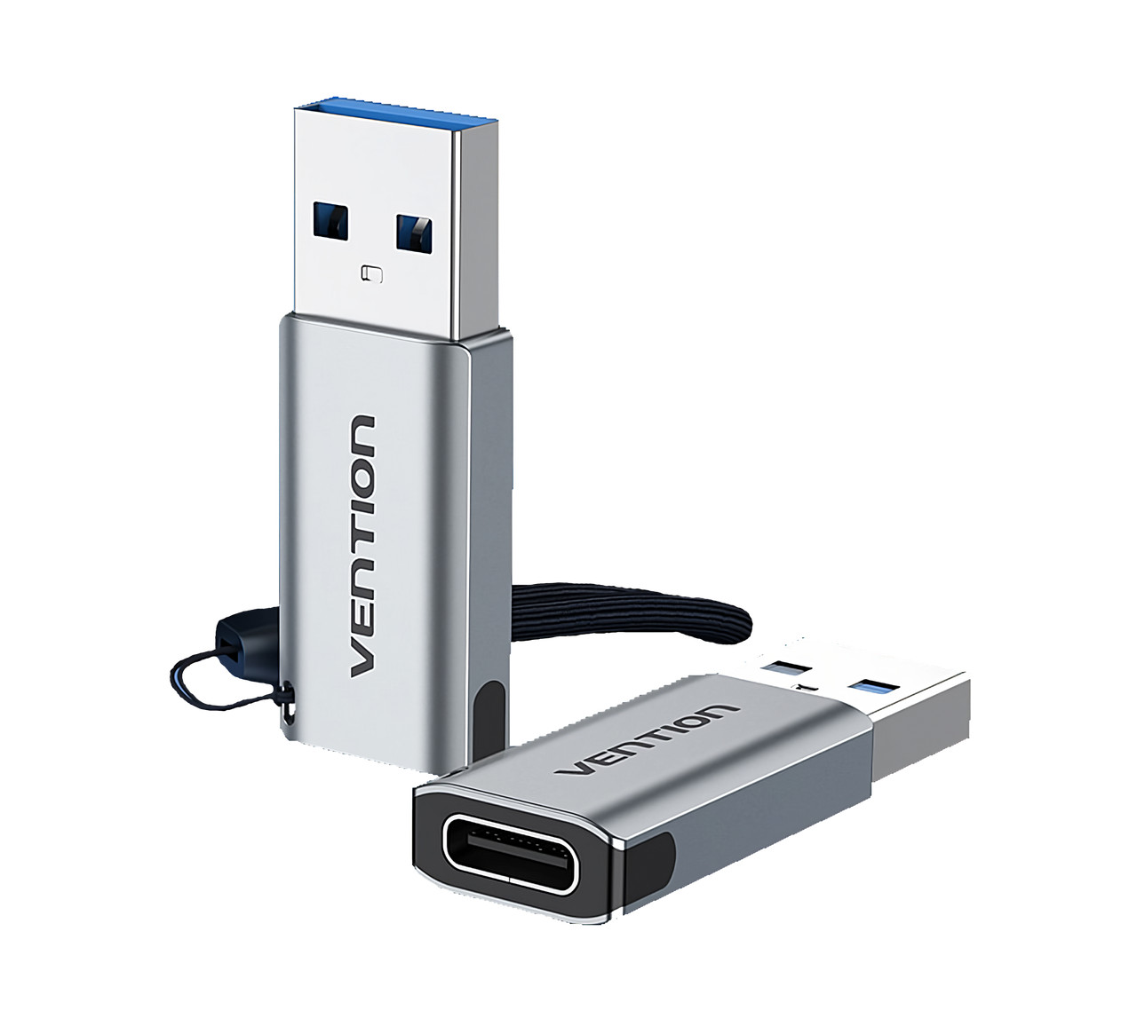 Перехідник Vention USB 3.0 USB-C Алюмінієвий сплав 5 Гбіт/С 3A адаптер Сірий CDPH0