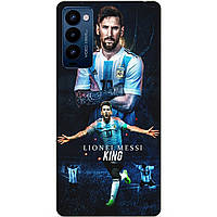 Силиконовий бампер чехол для Tecno Camon 18p з рисунком Messi Аргентина