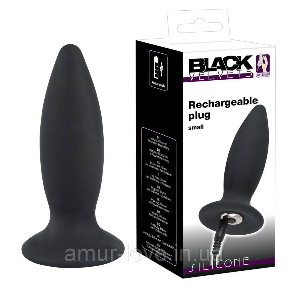 Анальний корок Black Velvets Rechargeable Plug Small, фото 1