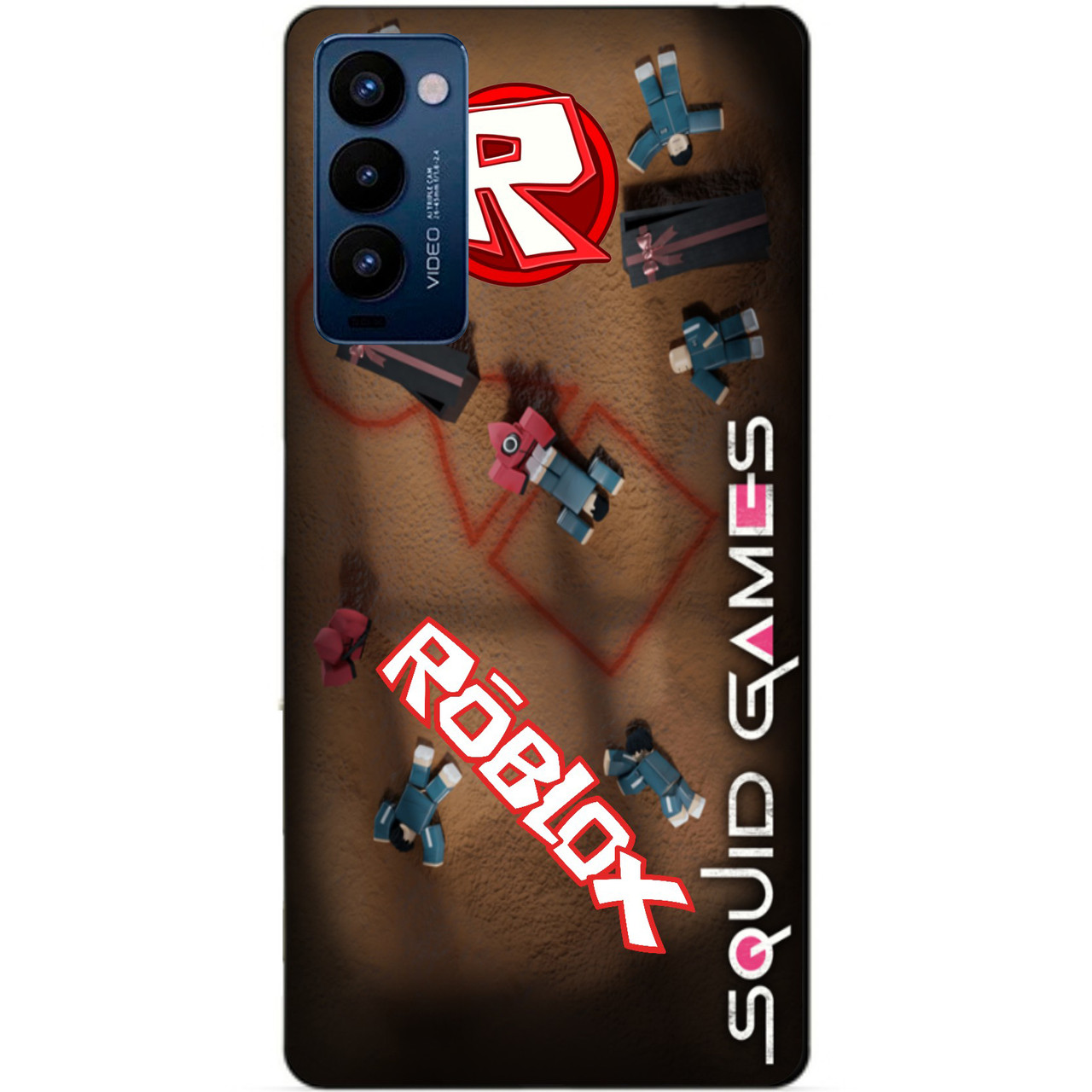 Силиконовий бампер чохол Tecno Camon 18p Roblox Гра в кальмара