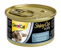 Консервированный корм для котов GimCat ShinyCat с тунцом и креветками 70 г