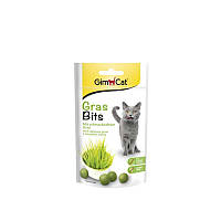 Витаминизированное лакомство с травой для кошек GimСat GrasBits 40 г / 65 шт
