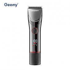 Професійна акумуляторна машинка Geemy GM-882 бездротова для стриження волосся з насадками, фото 4