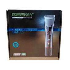 Професійна акумуляторна машинка Geemy GM-882 бездротова для стриження волосся з насадками, фото 5