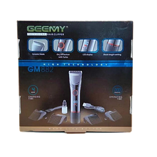 Професійна акумуляторна машинка Geemy GM-882 бездротова для стриження волосся з насадками, фото 6