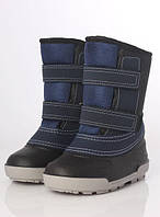 Підліткові зимові чоботи з гумовою колошею для хлопчика Nordik Alisa Line чорні розміри 26-37