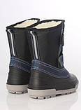 Підліткові зимові чоботи з гумовою колошею для хлопчика Nordik Alisa Line чорні розміри 26-37, фото 4