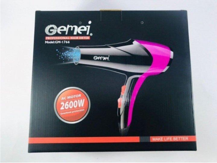 Фен для волосся Gemei GM-1766 2600 Вт Подача холодного повітря Вузький концентратор - фото 4 - id-p1672438750